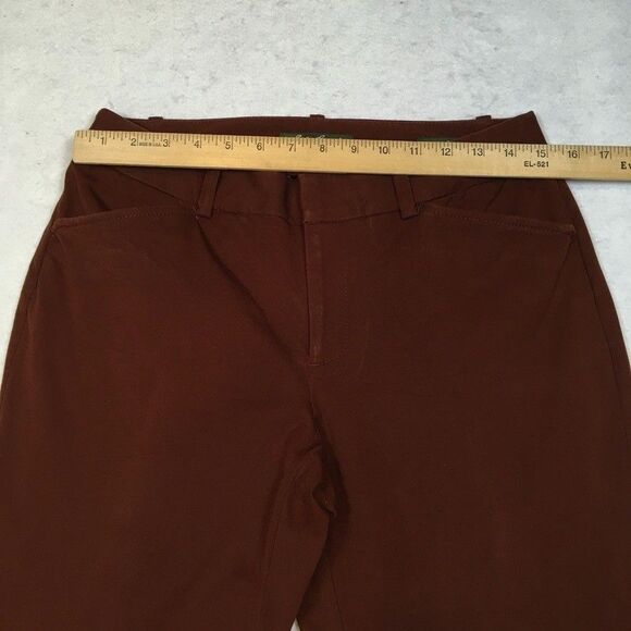Eddie Bauer Womens 6 Blakely Fit Bootcut Dress Pants Cotton Stretch Burgundy - Picture 9 of 15
